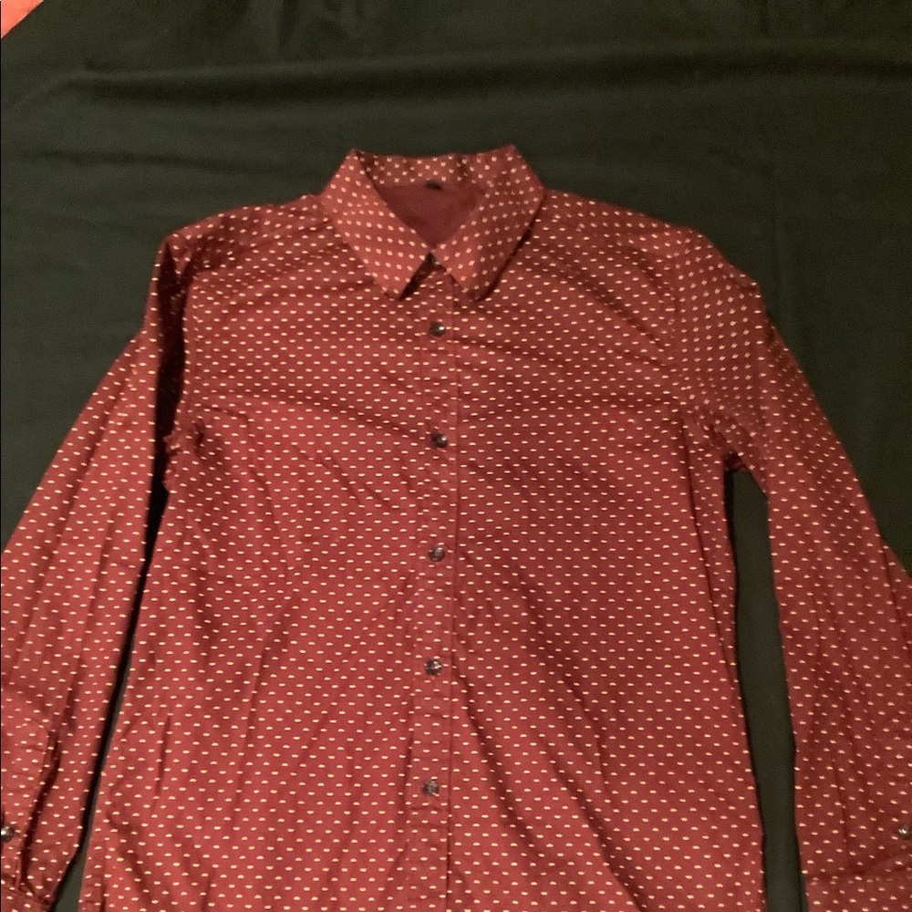 Boy’s shirt Size 16 dark red cotton